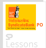 Syndicate Bank PO - SPLessons
