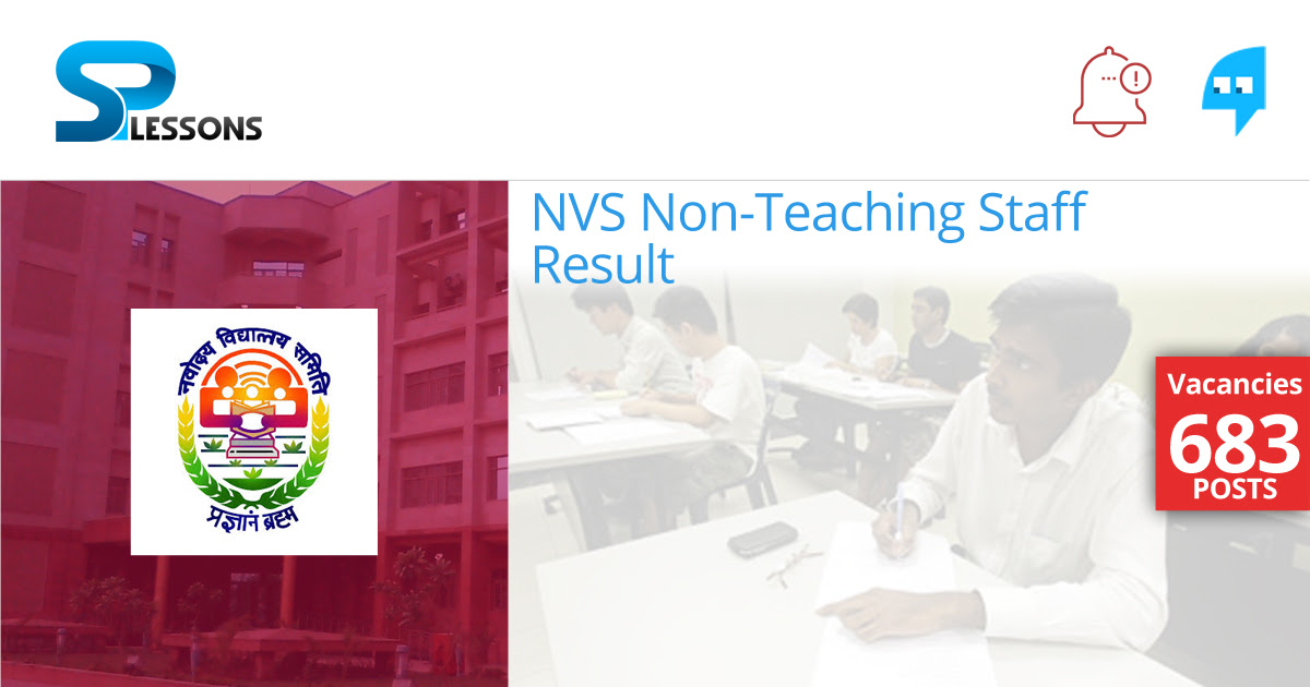 Nvs Non Teaching Staff Results