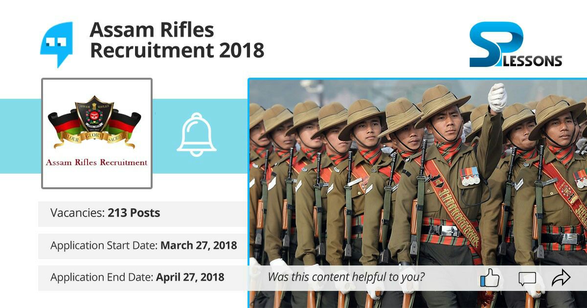 Assam Rifles Recruitment