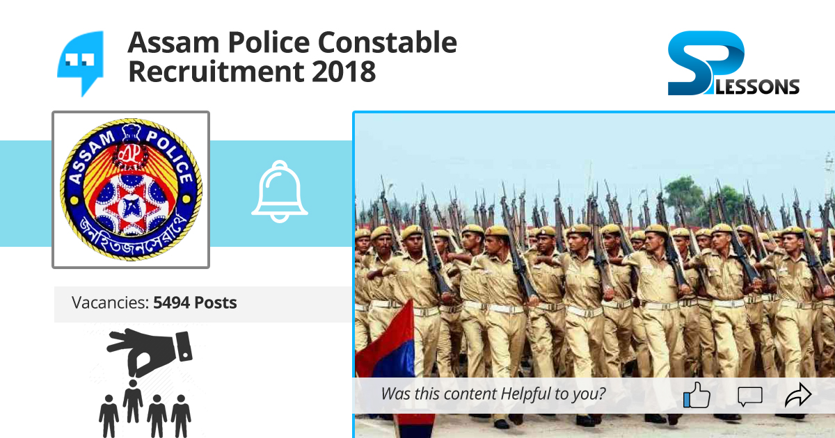 Assam Police Constable Recruitment