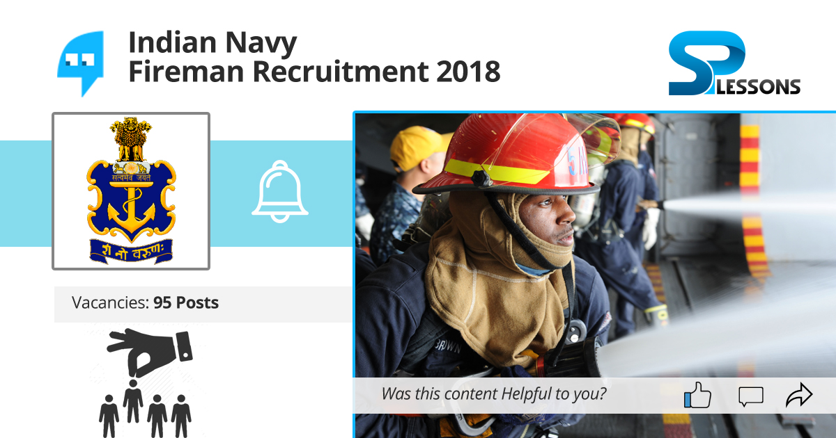 Indian Navy Fireman Recruitment