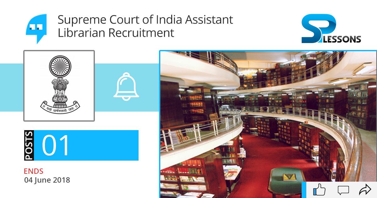 Supreme Court Of India Assistant Librarian Recruitment