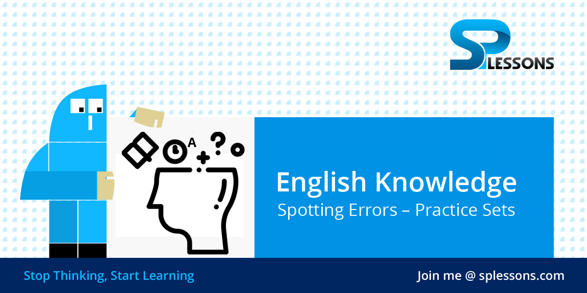 Spotting Errors Practice Sets Spotting Errors Practice Sets