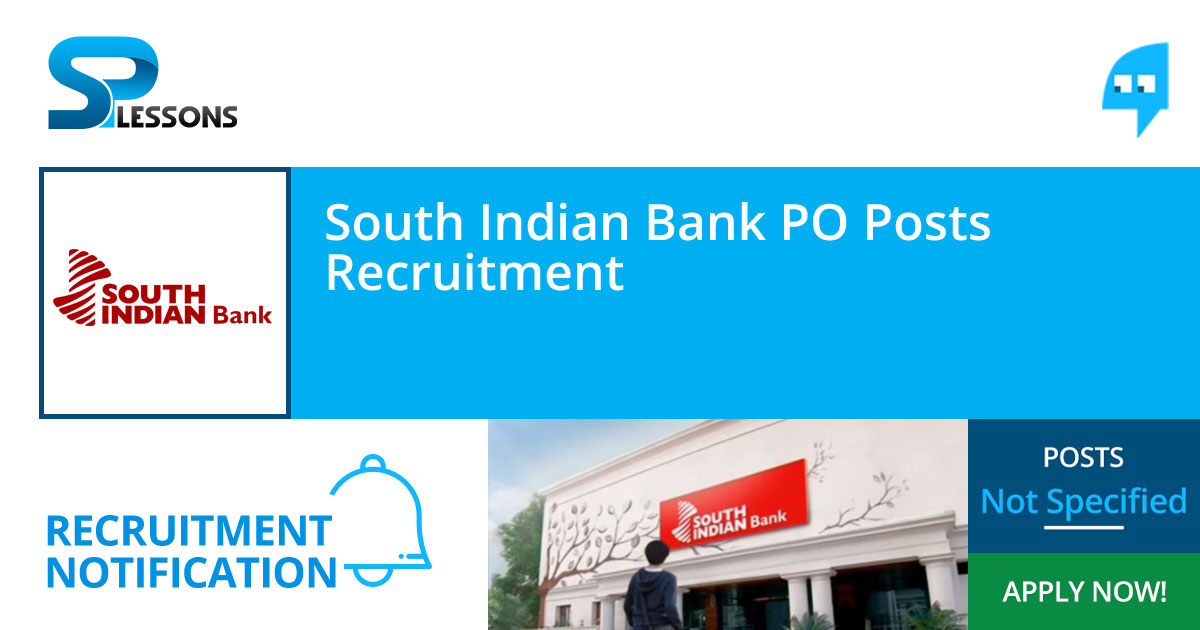 South Indian Bank PO Posts Recruitment