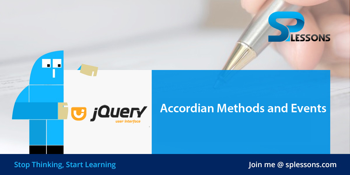 jQuery UI Accordian Methods and Events SPLessons