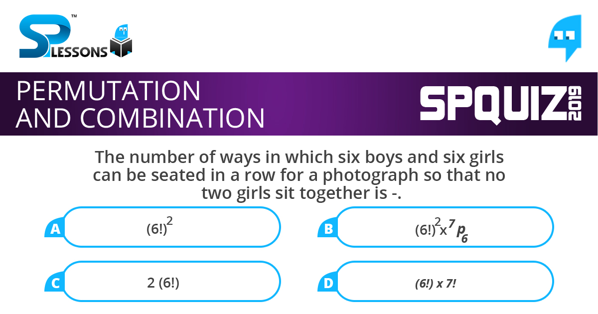 Permutation and Combination Quiz 4