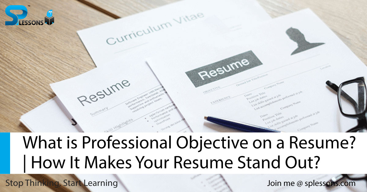 What is Professional Objective on a Resume?